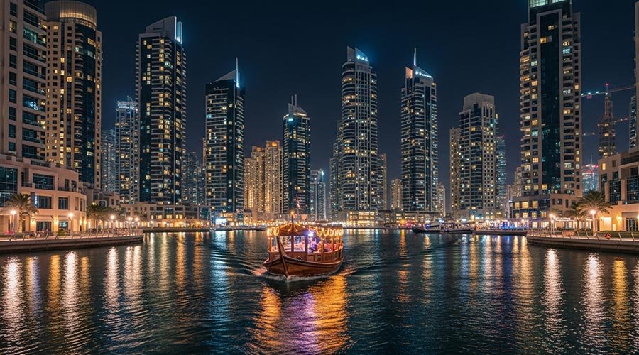 دبی-مارینا-در-شب